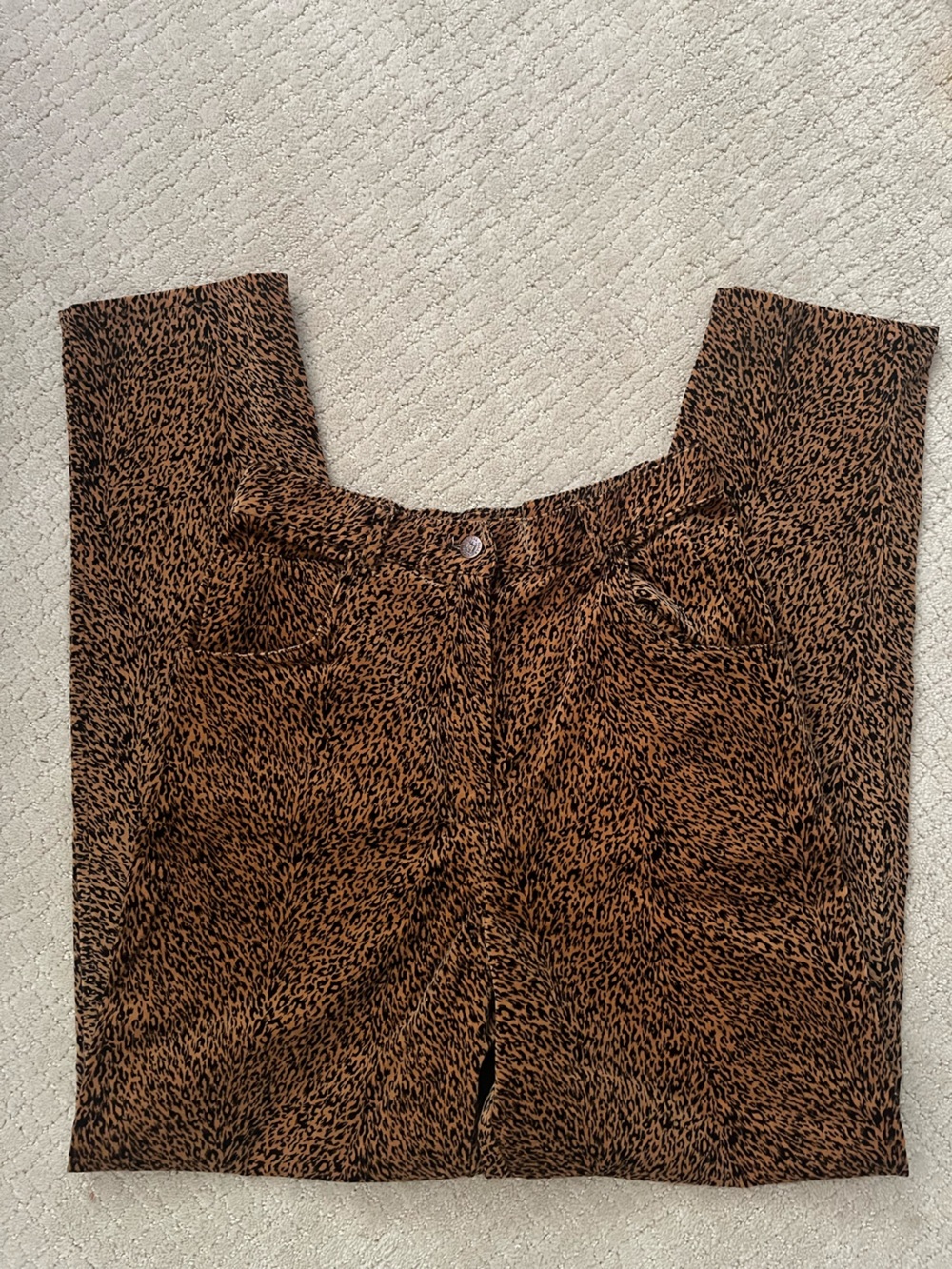 Central falls Leopard Print vintage straight leg jeans 90s style